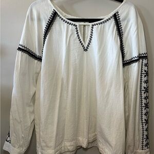 White embroidered top
